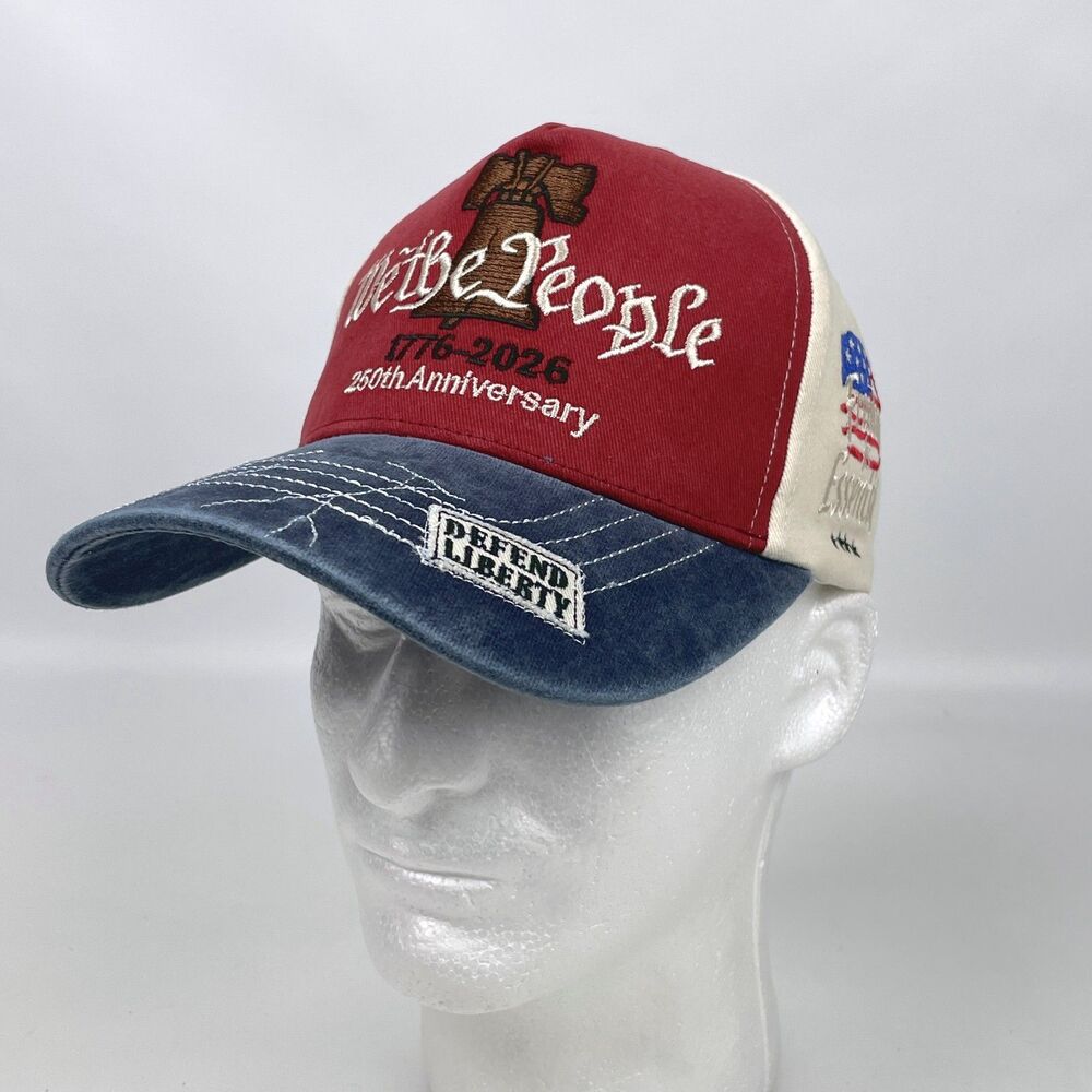We The People USA 250 Liberty Bell Defend Liberty Patriotic Baseball Hat Cap